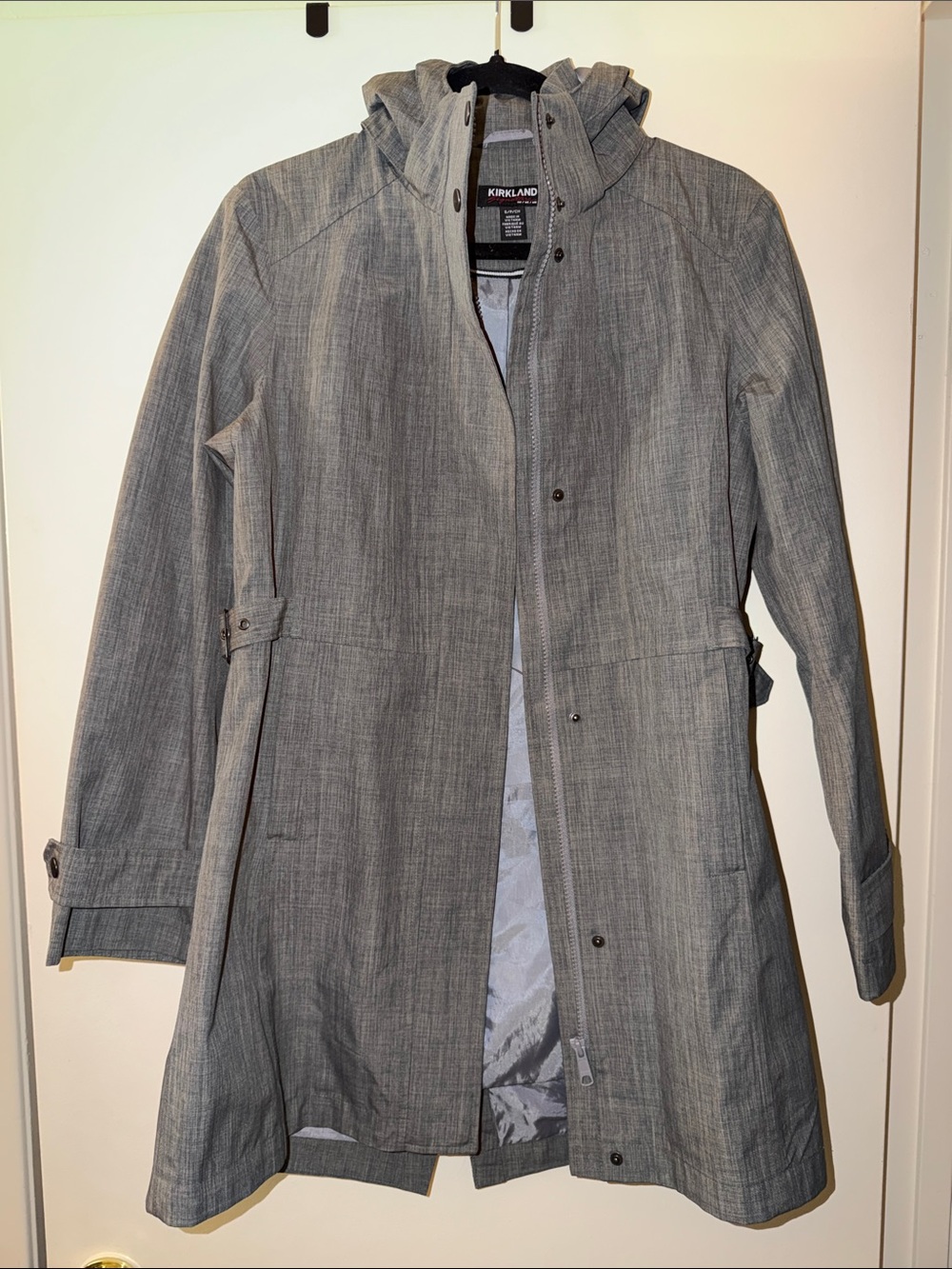 Kirkland Signature Women’s Grey Hooded Raincoat